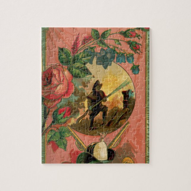 Vintage Feuerwehrkunst der 1880er Jahre (Vertikal)