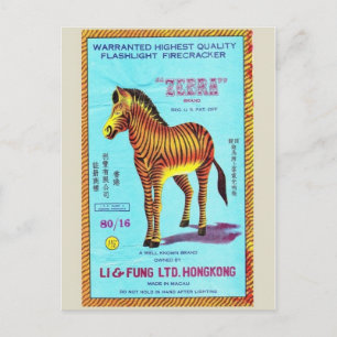 Vintage Feuerwerkspaket Postkarte