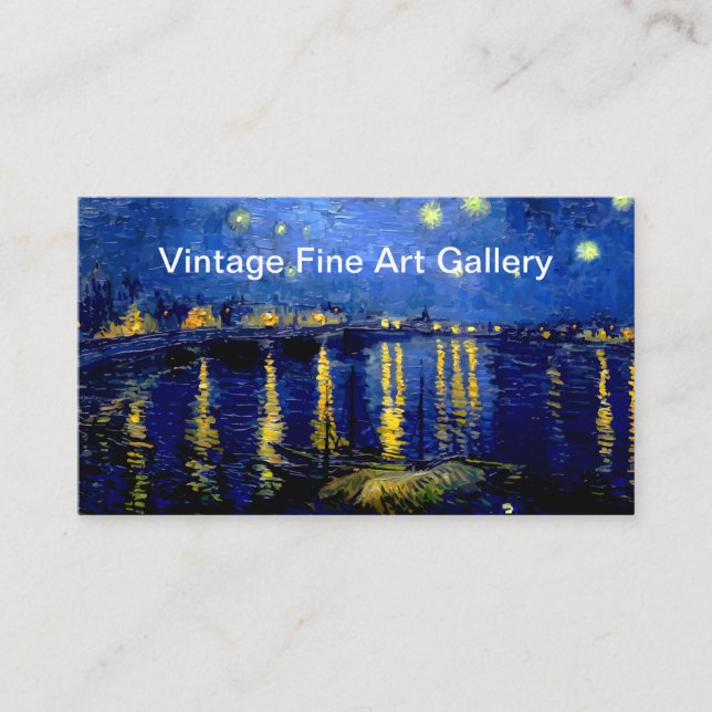 Vintage FI Kunstgalerie Visitenkarte (Vorderseite)