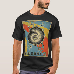 Vintage Fibonacci Goldener Schnitt T-Shirt