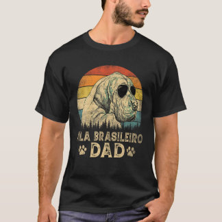 Vintage Fila Brasileiro Papa Hunde Liebhaber Vater T-Shirt