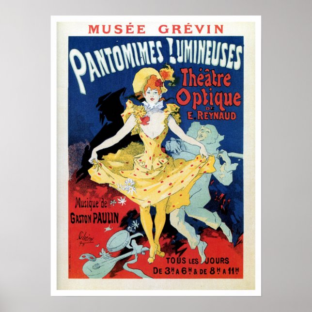Vintage Filmgeschichte Jugendstil Poster (Vorne)