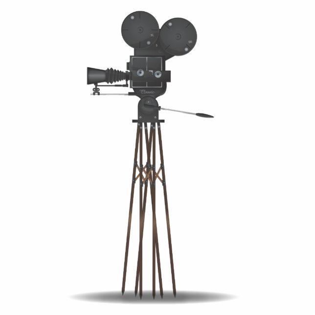 Vintage Filmkamera Freistehende Fotoskulptur (Vorne)