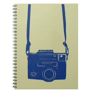 Vintage Filmkamera mit Neck-Riemen-Notebook Notizblock