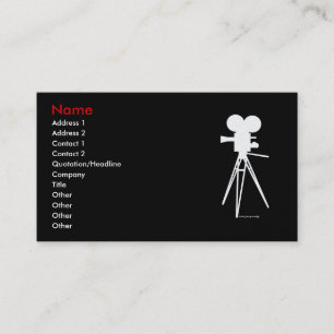 Vintage-Filmkamera-Silhouette-Geschäftskarten Visitenkarte
