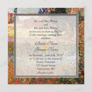 Vintage-Fine-Art blühender Garten Hochzeit Einladung
