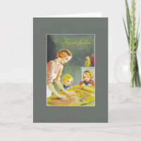 Vintage finnische Hyvää Joulua Weihnachtskarte