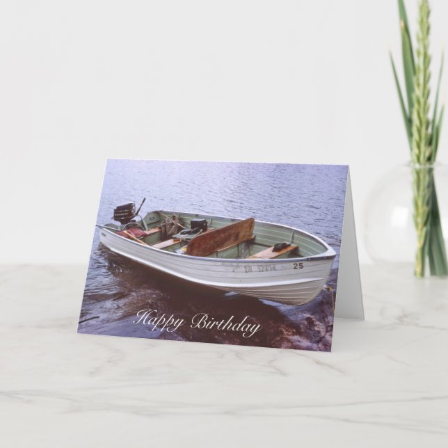 Vintage-Fischboot Karte (Vorderseite)