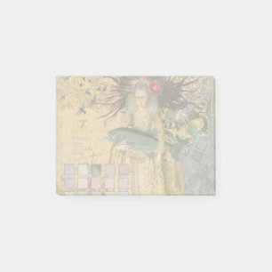 Vintage Fische Frau Gothic Klassiker Post-it Klebezettel