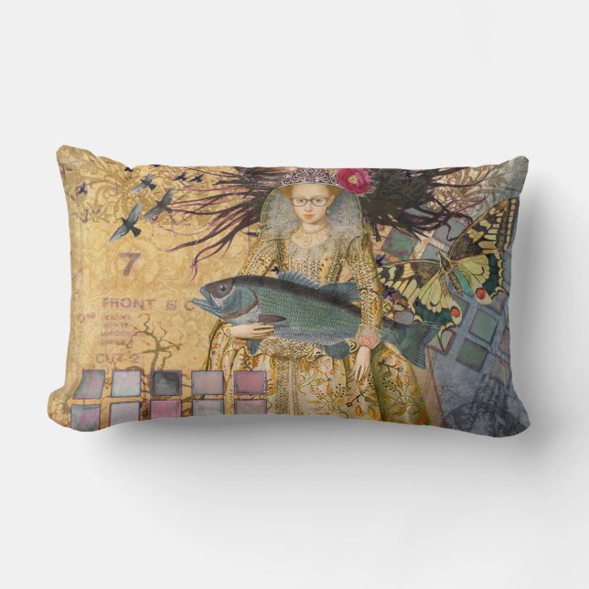Vintage Fische Gotische Klassik Lendenkissen (Vorderseite)