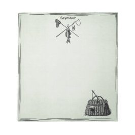 Vintage Fischerei Notizblock