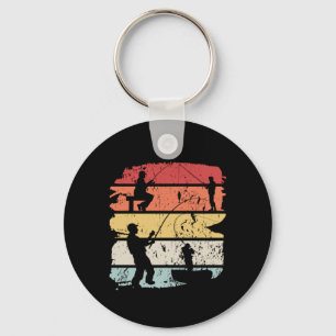 Vintage Fischerei Schlüsselanhänger