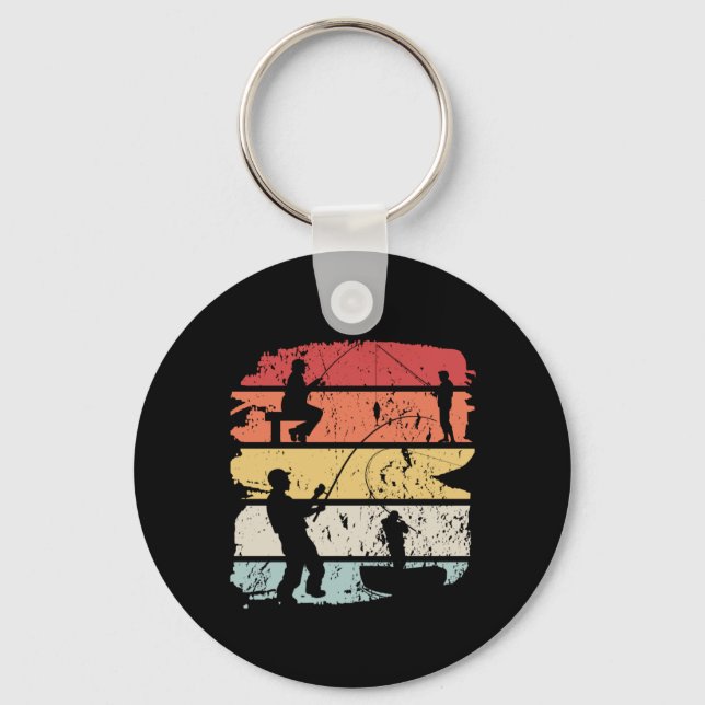 Vintage Fischerei Schlüsselanhänger (Vorderseite)