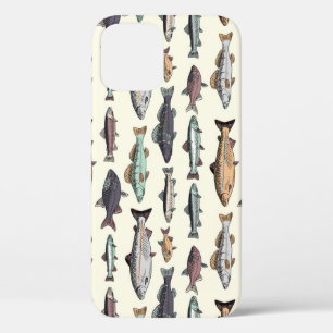 Vintage Fischzeichnungen, nahtlos. Case-Mate iPhone Hülle