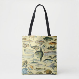 Vintage Fish Scientific Fishing Art Tasche