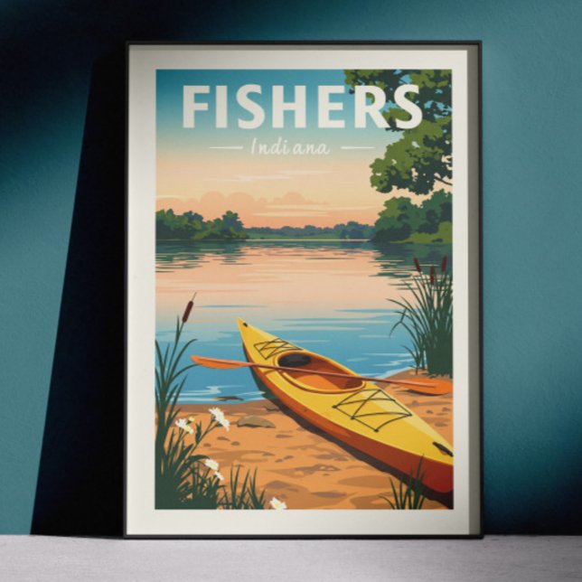 Vintage Fishers Indiana Poster (Von Creator hochgeladen)