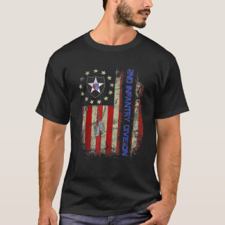 Vintage Flag 2. Infanterieabteilung Veteran Indepe T-Shirt