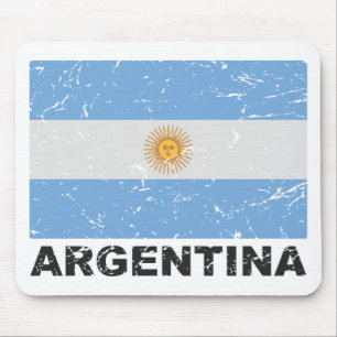 Vintage Flagge Argentiniens Mousepad