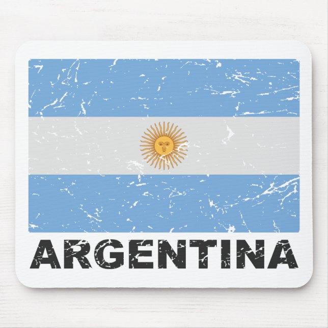 Vintage Flagge Argentiniens Mousepad (Vorne)