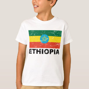 Vintage Flagge Äthiopiens T-Shirt