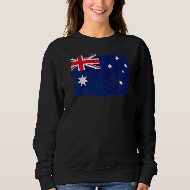 Vintage Flagge Australiens Sweatshirt (Vorderseite)