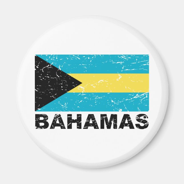 Vintage Flagge Bahamas Magnet (Vorne)