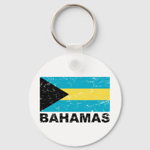 Vintage Flagge Bahamas Schlüsselanhänger