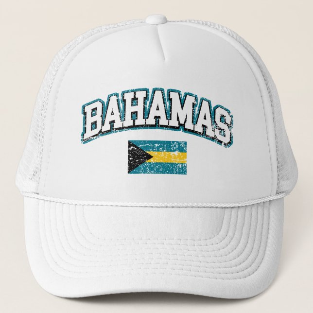 Vintage Flagge Bahamas Truckerkappe (Vorderseite)