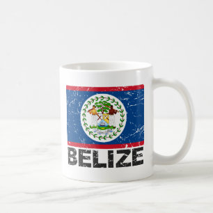 Vintage Flagge Belizes Kaffeetasse