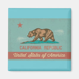 Vintage Flagge California Magnet