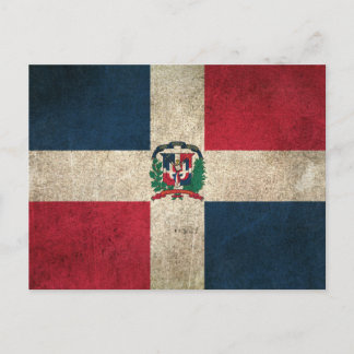Vintage Flagge der Dominikanischen Republik Postkarte
