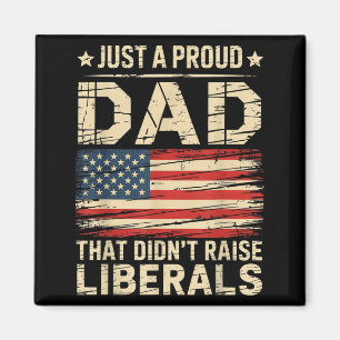 Vintage-Flagge der USA - Ein stolzer Vater, der ke Magnet