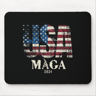 Vintage-Flagge der USA Ultra-Mega-Kanone USA 4. Ju Mousepad