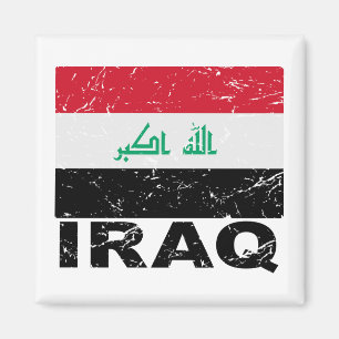Vintage Flagge des Iraks Magnet