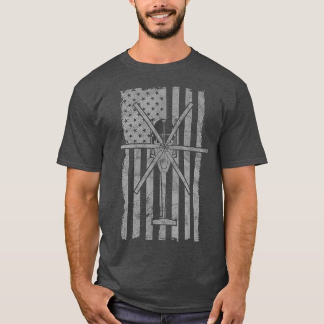Vintage Flagge des Munition-Hubschraubers MH6 T-Shirt (Vorderseite)