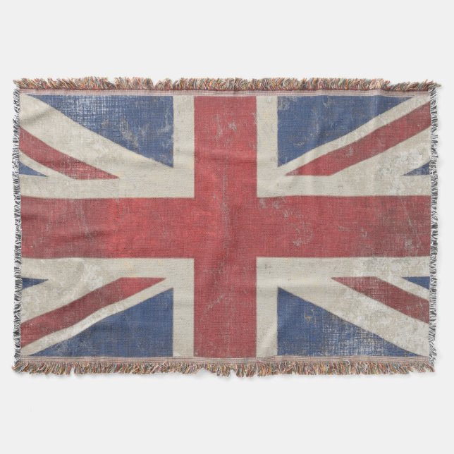 Vintage Flagge des Vereinigten Königreichs Decke (Vorderseite)