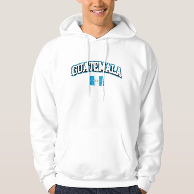 Vintage Flagge Guatemalas Hoodie (Vorderseite)