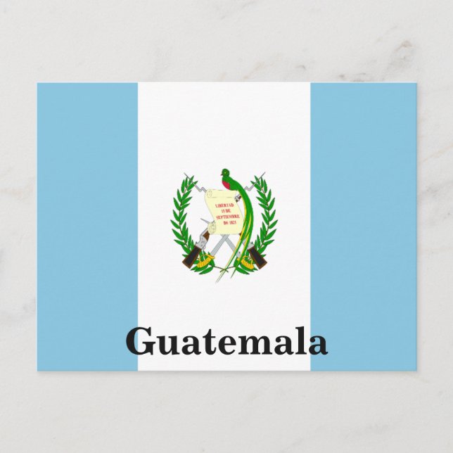 Vintage Flagge Guatemalas Tourismus Postkarte (Vorderseite)