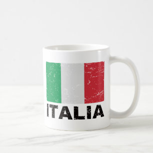 Vintage Flagge Italiens Kaffeetasse