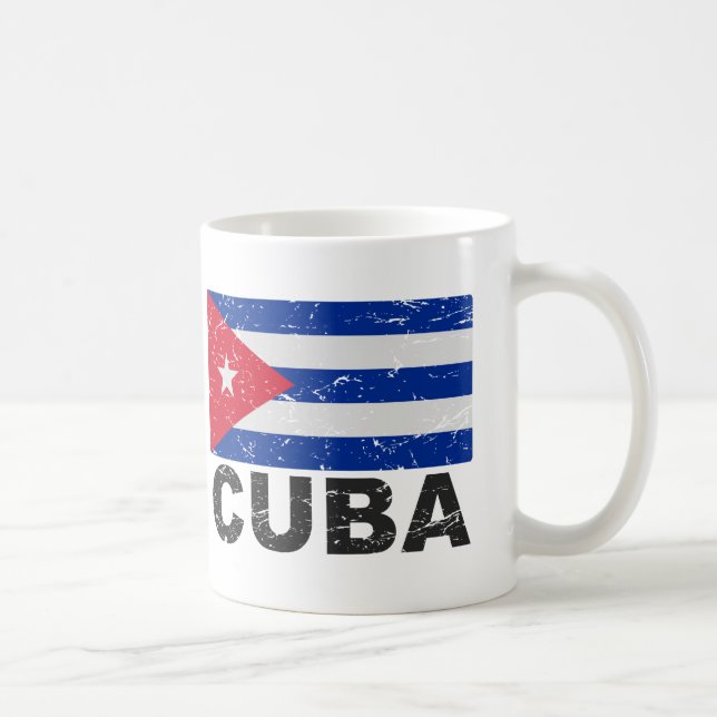 Vintage Flagge Kubas Kaffeetasse (Rechts)