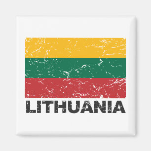 Vintage Flagge Litauens Magnet