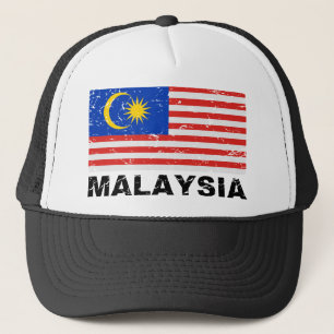 Vintage Flagge Malaysias Truckerkappe