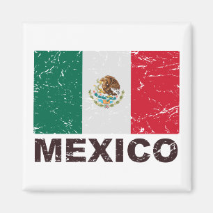 Vintage Flagge Mexikos Magnet