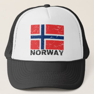 Vintage Flagge Norwegens Truckerkappe