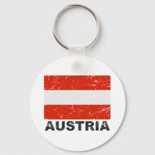 Vintage Flagge Österreichs Schlüsselanhänger