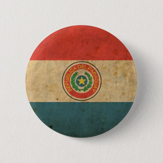 Vintage Flagge Paraguay Button (Vorderseite)