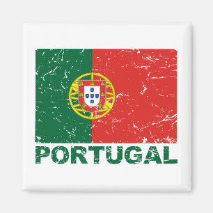 Vintage Flagge Portugals Magnet