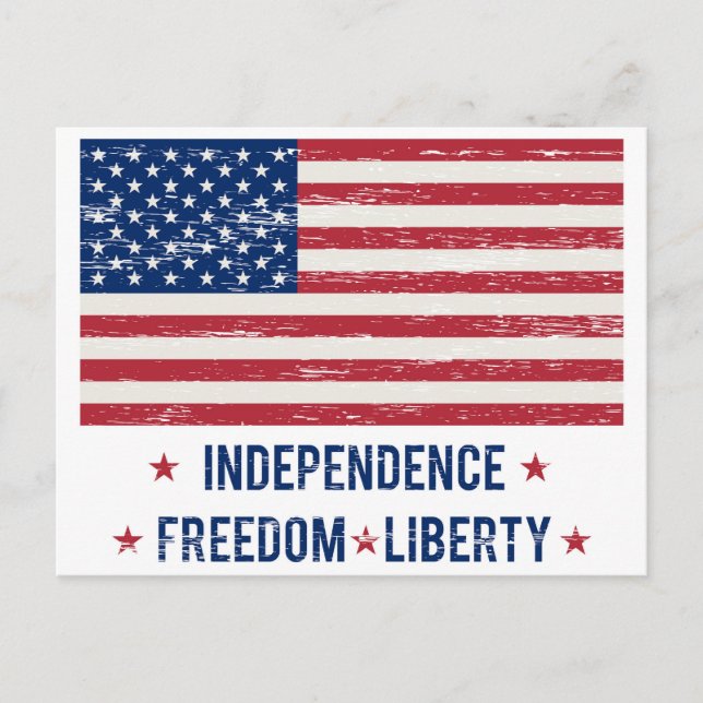 Vintage Flagge Postkarte (Vorderseite)