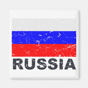 Vintage Flagge Russlands Magnet