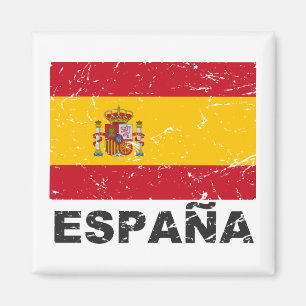 Vintage Flagge Spaniens Magnet